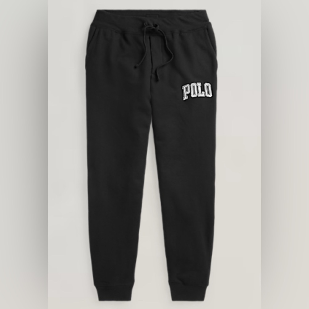 NWT Polo by Ralph Lauren Black Joggers with White POLO Patch